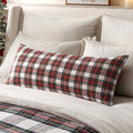 MIULEE Christmas Plaid Pillow Cover Scottish Tartan 14x36 Red and White