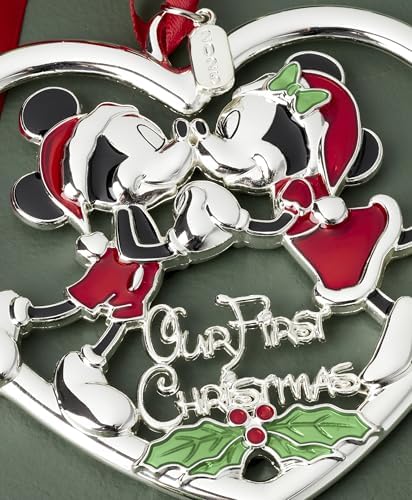 Lenox 897143 2025 Our 1st Christmas Mickey & Minnie Mouse Ornament, Christmas, Holiday Decorations