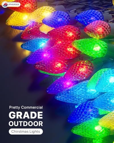 Smart C9 Christmas Lights Outdoor, 100FT 150 LEDs, APP Remote Controlled RGB String Lights with 80+ Modes Color Changing DIY Chasing Xmas Waterproof String Light for Patio Xmas Decor