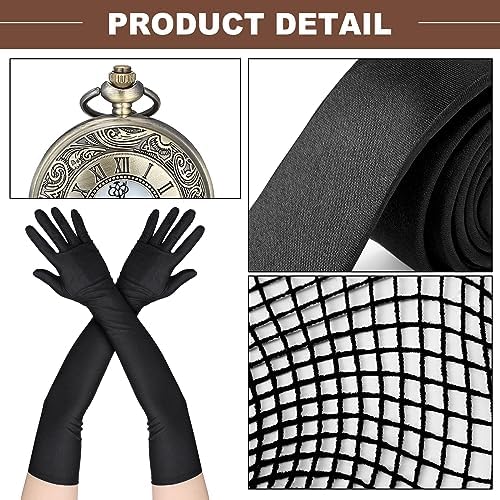 Shinymoon 14 Pcs Halloween 1920s Couples Costume Accessories