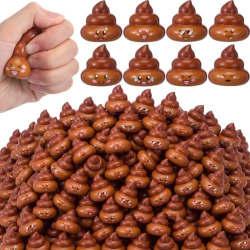 Leyndo 200 Pcs Mini Fake Poop Toys Halloween Party Favors, Brown