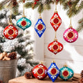 12 Pcs Vintage Glass Christmas Ornament Reflector Decor, Sparkling