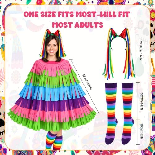 3 Pcs Halloween Pinata Costume Set