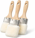 Lambskin Stain & Paint Brush - for use with All Latex and Oil Based Paints, Stains and Polyurethanes. Premium Lambskin - New and Patented Design (2 inch 3 Pack)