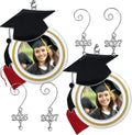 Graduation Photo Ornament 2026 & 2027 with Dated Charms, Personalized Graduation Gift, Graduation Cap Christmas Tree Ornament, Picture Keepsake with Storage Bags, Set of 2, 3 Inch