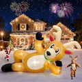 Kalolary 10.5FT Long Christmas Inflatable Lying Reindeer Outdoor Decoration