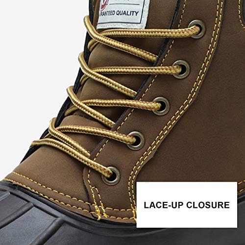 ALEADER Mens Duck Boot | Waterproof Shell | Fur Lined Insulated Winter Snow Boot