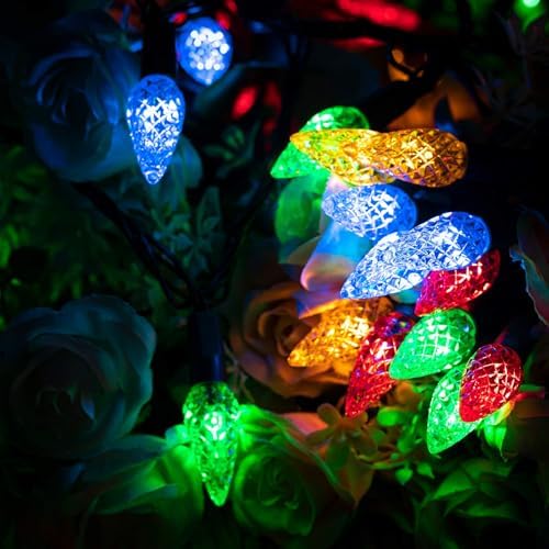 AWQ 300LED 108 FT C6 Christmas String Lights Plug in Multicolor Decorations