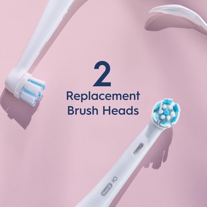 Oral-B iO Series Gentle Care Electric Toothbrush Replacement Brush Heads for an Oral-B Electric Toothbrush, 2 Count, White