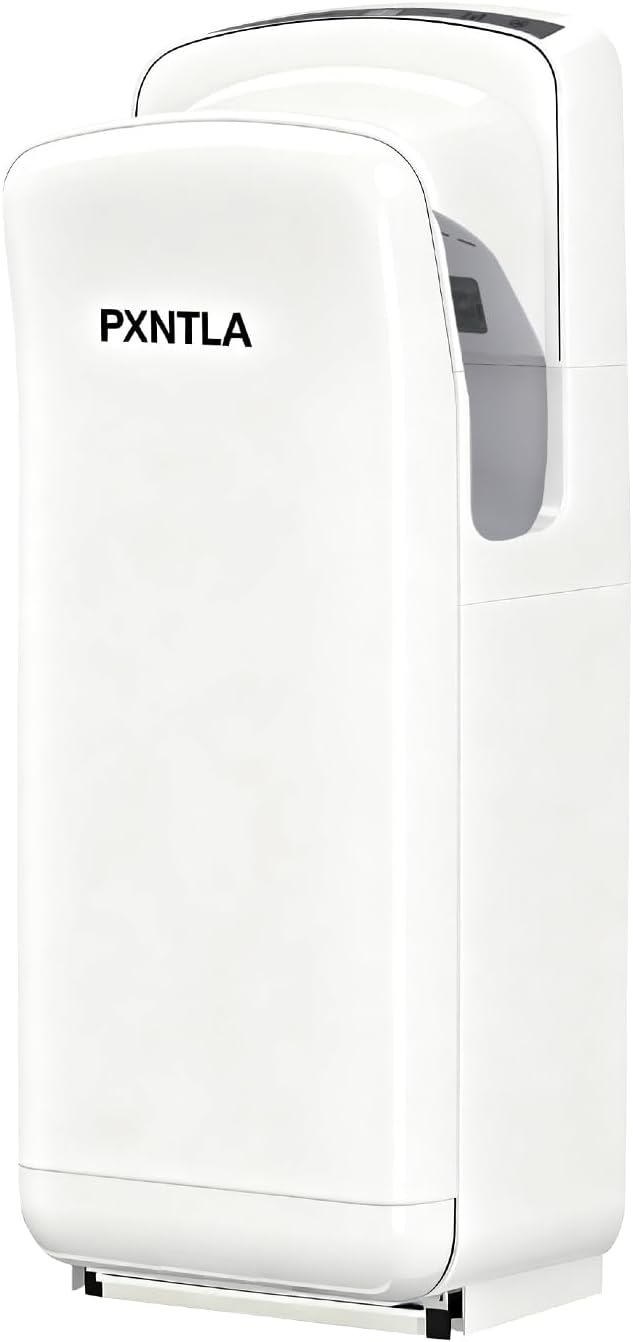 Vertical Hand Dryer - Hand Dryers for Commercial Bathrooms with HEPA Filter - Hand Dryer for Modern Home Bathrooms with High Speed Jet Air Motor (White)