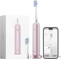 Laifen Wave Pro Sonic Toothbrush, 60° Oscillation & Pressure Sensor, Pink | Aluminum Material, APP Connectivity, 2 Replacement Brush Heads, 70-Day Battery, Travel Friendly, Wireless Charging, Easy Grip