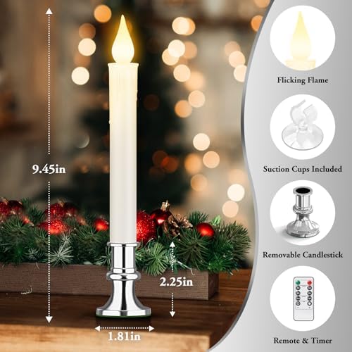 6-Pack Window Candles Battery Operated, Flameless LED Candle Lights