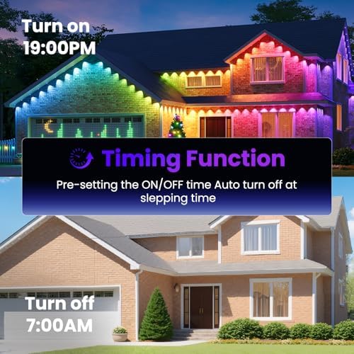 100FT Permanent Outdoor Lights, Smart RGB Lights with App Control, IP67