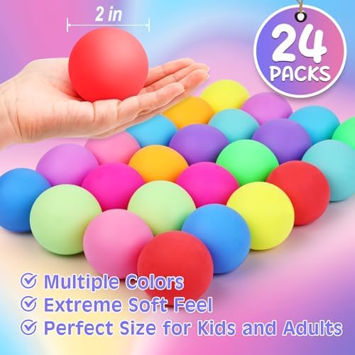 VISCOO 24 Pack Stress Balls for Kids Adults,Slow Rising Stress Ball