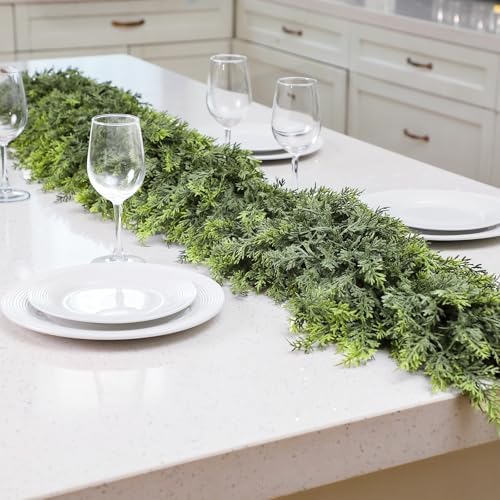 Waydress 1 Pcs 15ft Christmas Artificial Cedar Garland Realistic