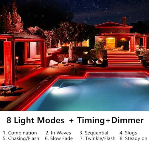 KNONEW 1000 LED Rope Lights Outdoor 164FT Rope Light for Outside Waterproof