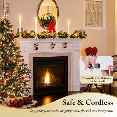 6-Pack Window Candles Battery Operated, Flameless LED Candle Lights