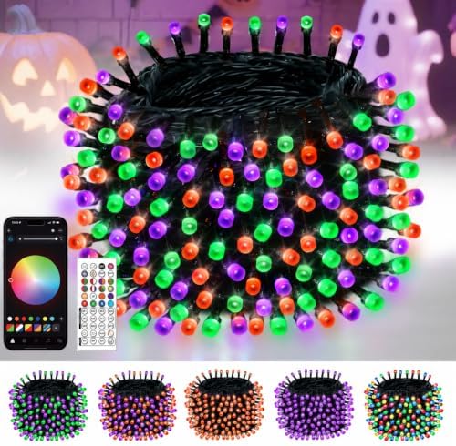 1Pack 200LED Smart Color Changing String Lights Halloween Lights App Remote