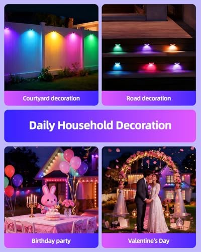 oneup 100FT Permanent Outdoor Christmas Lights, RGB Eaves Light with App/Control Remote, IP67 Waterproof, 16M Colors, Music Sync,Rainbow Led Lights for Outside Christmas Decorations Patio