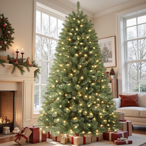 SHareconn 7.5ft Prelit Artificial Classic Spruce Christmas Tree