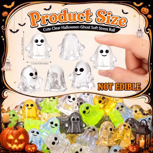 Thenshop 36 Pcs Halloween Ghost Balls 6 Colors Trick or Treat Gift
