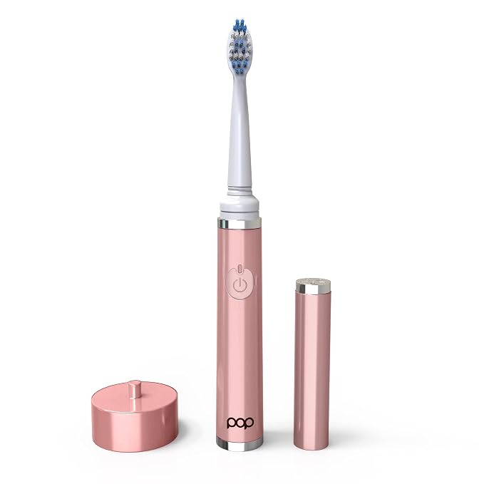 Pop Sonic The Ultimate Pro Toothbrush (Rose Gold) | Rechargeable Toothbrush w/Up to 40,000 Brush Strokes/Minute -Long-Lasting Dupont Nylon Bristles -Teens & Adult Toothbrush