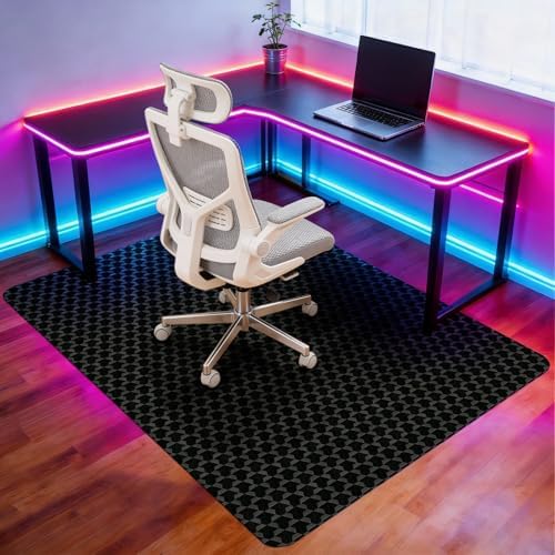Vicwe Office Chair Mat for Hardwood Floor, 63" x 51" Chair Mat, Anti-Slip