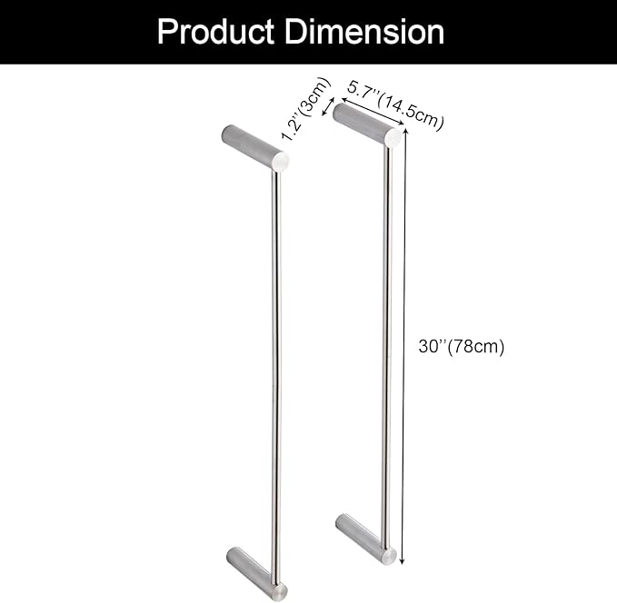 Towel Racks for Bathroom, NEWRAIN Wall Mounted Stainless Steel Organizer, Brushed Nickel Rolled Towel Storage Wall-Mounted Bath Towel Holder for Folded Large Towel Washcloths