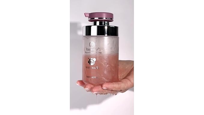 Xiaomoxuan Gift Set Box for Personal Care Sakura Body Wash with Sea Salt Shampoo and Balancing Spray 3-Piece Full-Body and Hair-Care Set for Women and Men