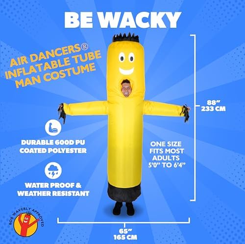 LookOurWay Inflatable Tube Man Costume - Wacky Wavy Arm Guy Funny Inflatable Halloween Costume