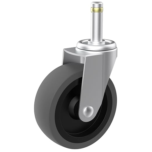 RILIDRI Replcament Casters for Brute Trash Bin Dolly Set of 5, 3-Inch Trash Can Dolly Replacement Wheels - 375LBs per Set