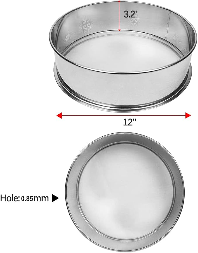 Sidasu Vibrating Sifter - Stainless Steel Vibrating Sieve 20 Mesh for Automatic Powder Sifter Machine