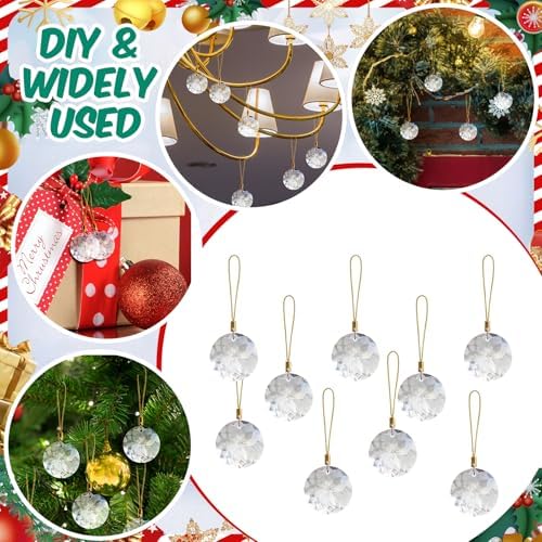 Syhood 100 Pcs Crystal Christmas Tree Ornaments, Prisms