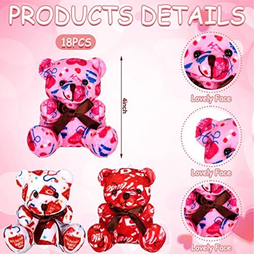 18 Pcs Nurse Week Appreciation Gifts Stuffed Bears Bulk Small Nurses Day Plush Bear 4 Inch Mini Plush Stuffed Animals with Syringe Stethoscope First Aid Kit Pattern for Nurse Graduation Gifts 2026