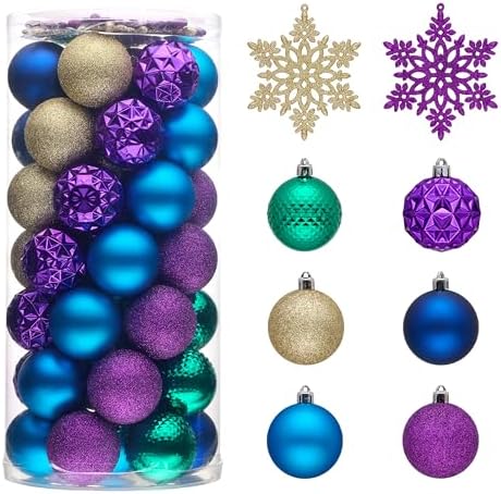 Valery Madelyn 50ct Christmas Tree Decorations Ball Ornaments 2 Inches