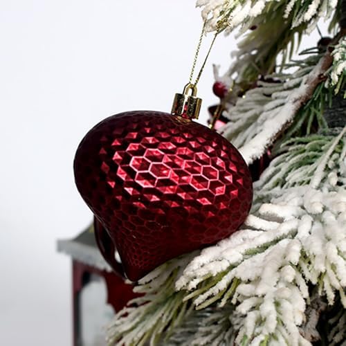 Christmas Tree Balls Ornaments Set, 48 Pcs Shatterproof Plastic Decorative Baubles Shiny Hanging Ball Ornaments for Xmas Tree Holiday Party Wedding Decoration, Purple