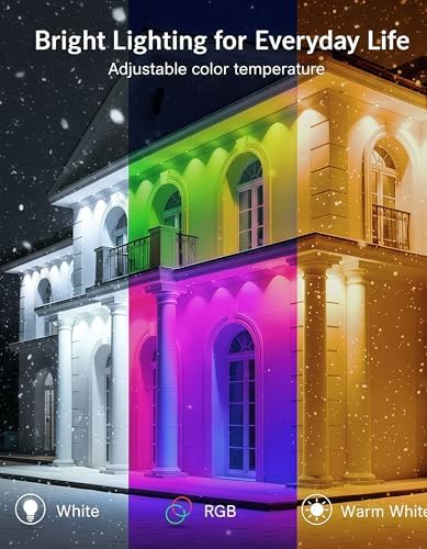Permanent Outdoor Lights for eave, (101Ft 72 LED)