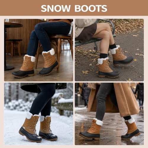 Women Winter Snow Boots | Waterproof Shell | Warm Duck Boots