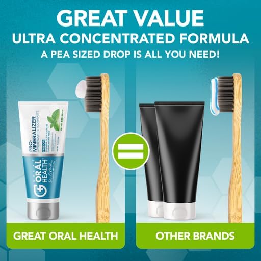 Nano hydroxyapatite Fluoride-Free, Pro Mineralizer Toothpaste: Dentist Formulated Remineralizing Anti Cavity Xylitol Toothpaste, Enamel Support Sensitive Teeth – Wintermint