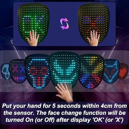 3 Set Halloween Gesture Sensing LED Mask Glow Skeleton Gloves & Shoelaces