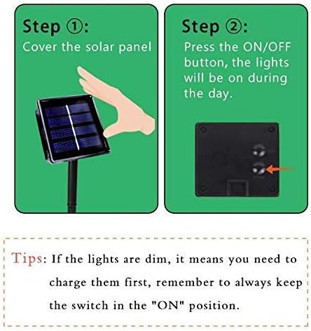 OZS 2 Pack 240 LED Solar String Lights Outdoor Waterproof, Blue