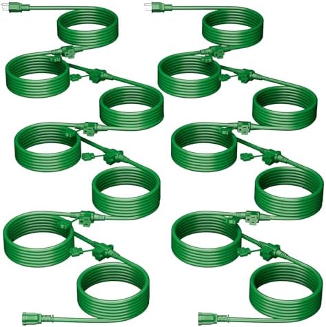 K KASONIC - Outdoor Extension Cord 100 FT, Evenly Spaced 12 Outlets Plugs