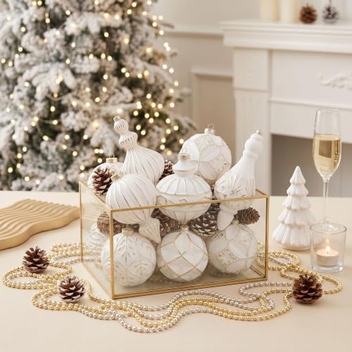 Valery Madelyn 14ct Vintage Christmas Tree Decorations Ball Ornaments Set