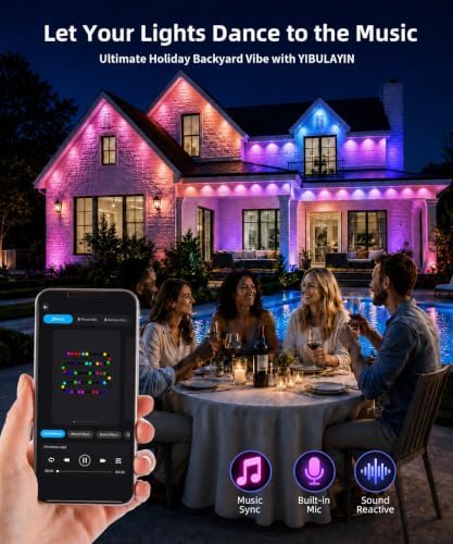 400FT Permanent Outdoor Lights , RGB+IC Smart Christmas Lights for House