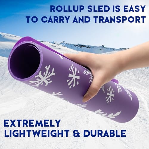 Leyndo 54" Snow Sled for Adults Roll up Mat