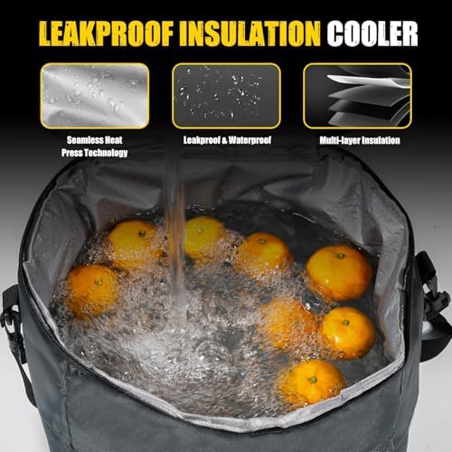 MIKKUPPA Car Trunk Organizer with Cooler, 100L, Premium Material, Gray