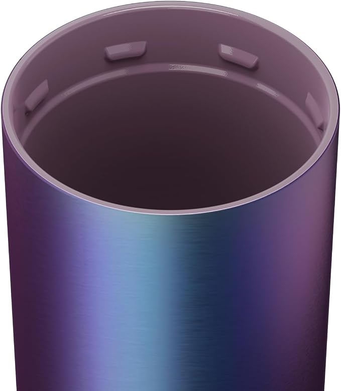 BrüMate Strova 18oz 100% Leakproof Insulated Coffee Mug | Ceramic-Lined Interior | Built-In Silicone Sleeve for Travel | Locking Flip Lid (Dark Aura)