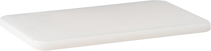 Winco 6" x 10" White Heavy-Duty Plastic Cutting Board (Set of 20) | Dishwasher safe, Stain resistant, Minimizes dulling, Great for Charcuterie, Cheese, Appetizers and Buffet Displays