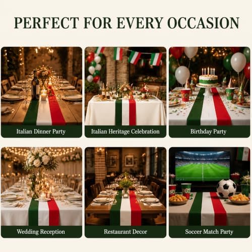 Italian Party Decorations - Italian Flag Table Runner