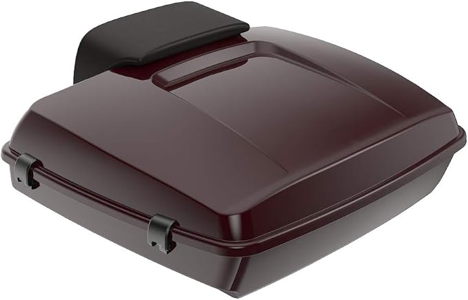 Advanblack Road Glide Tour Trunk Pack Billiard Burgundy Razor Tour Trunk Pack Backrest Pad for '97-'25 Harley Touring Road King Street Glide Electra Glide CVO models